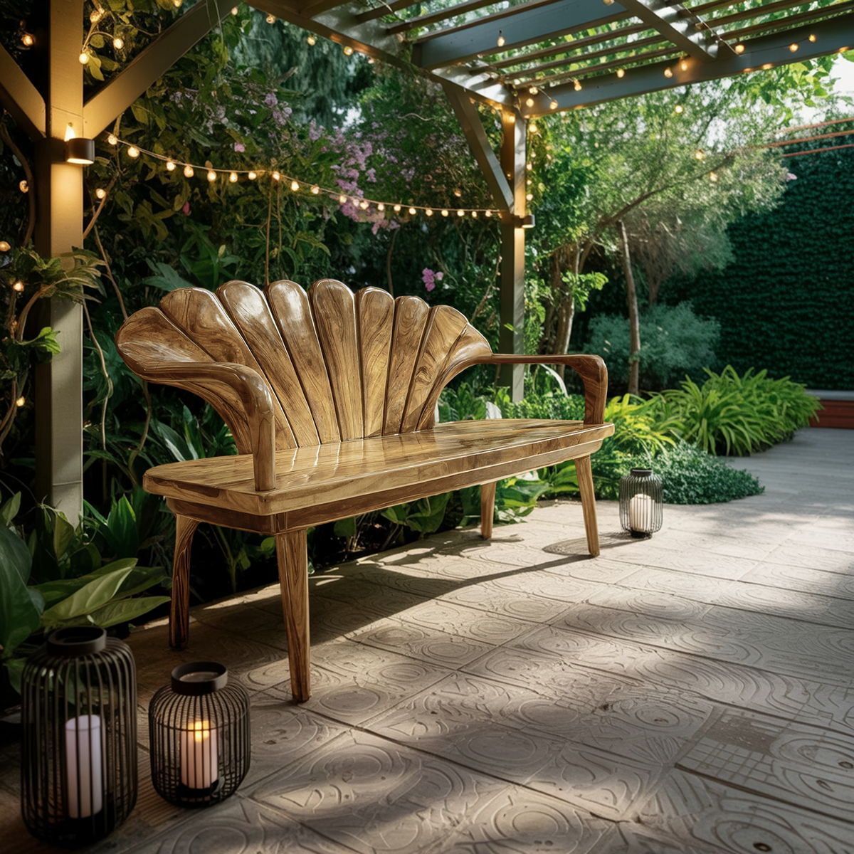 Handcrafted Solid Wood Entryway Bench