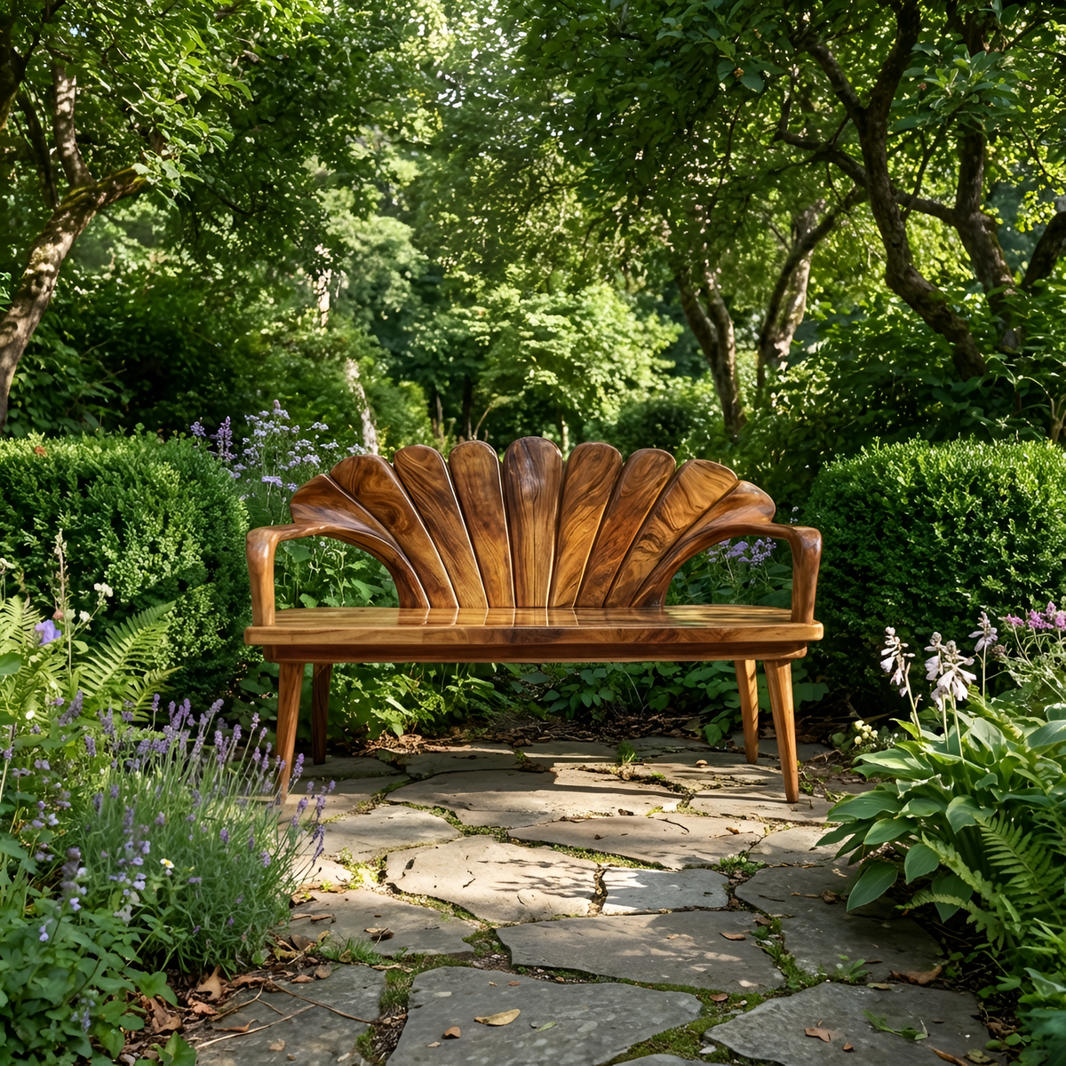 Handcrafted Solid Wood Entryway Bench