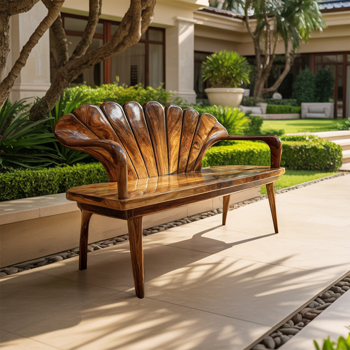 Handcrafted Solid Wood Entryway Bench