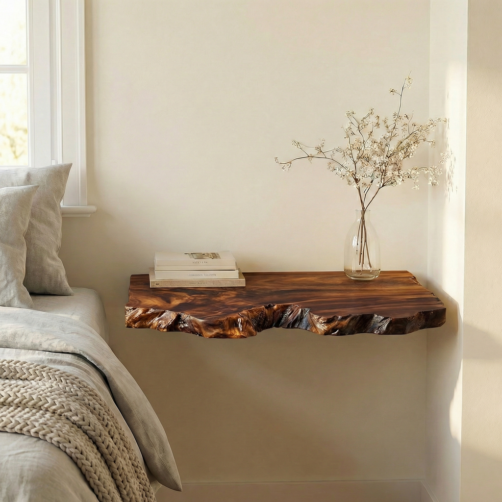Organic Minimalist Floating Nightstand