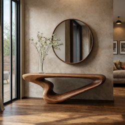 Rustic Organic Console Entryway Interior Artistic Decor