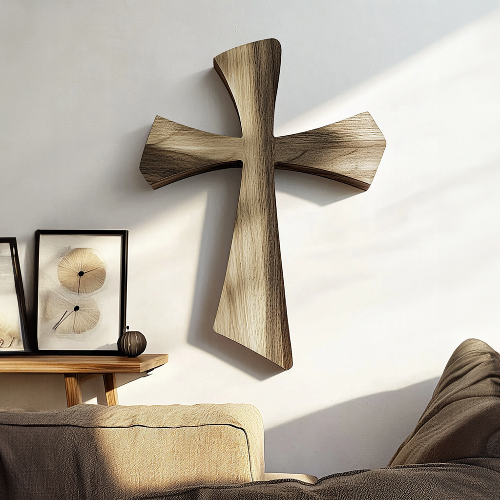 Rustic Faith Wooden Wall Cross
