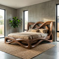 Rustic Organic Shape Bed Frame For Bedroom And Living Space
