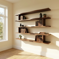 Modern Minimalist Wall Mounted Book Shelves Wood Floating Display System