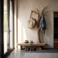Rustic Tree Coat Rack Entryway And Hallway