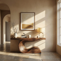 Modern Curved Sculptural Console Table