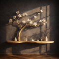 Rustic Natural Wood Tree Bookshelf