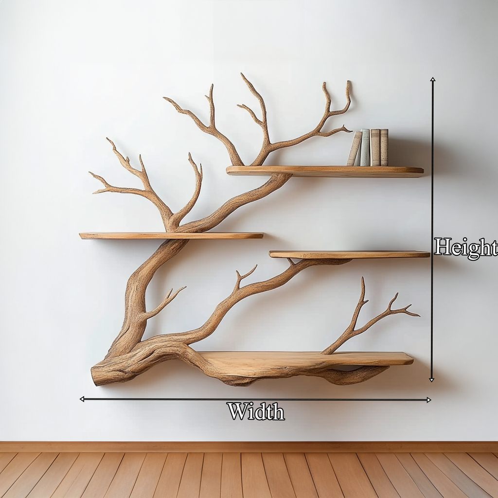 Nature Inspired Floating Wall Shelf