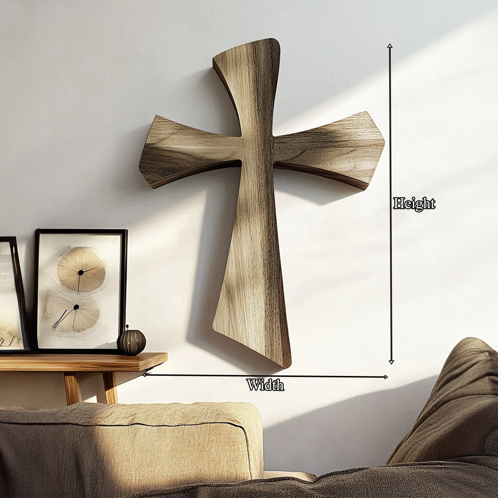 Rustic Faith Wooden Wall Cross
