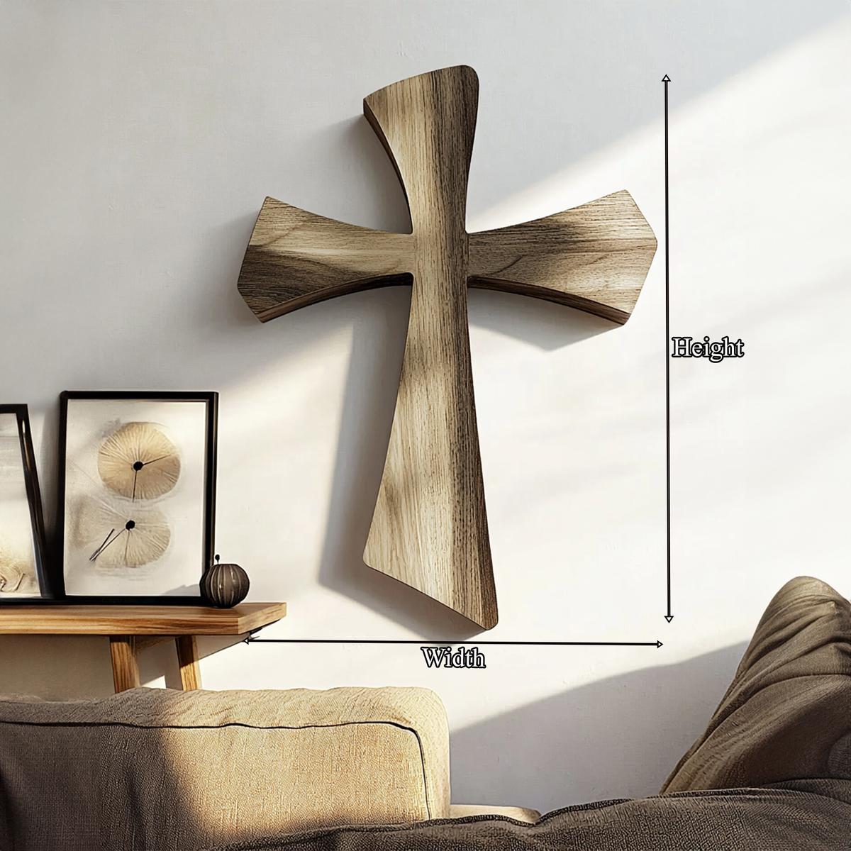 Rustic Faith Wooden Wall Cross