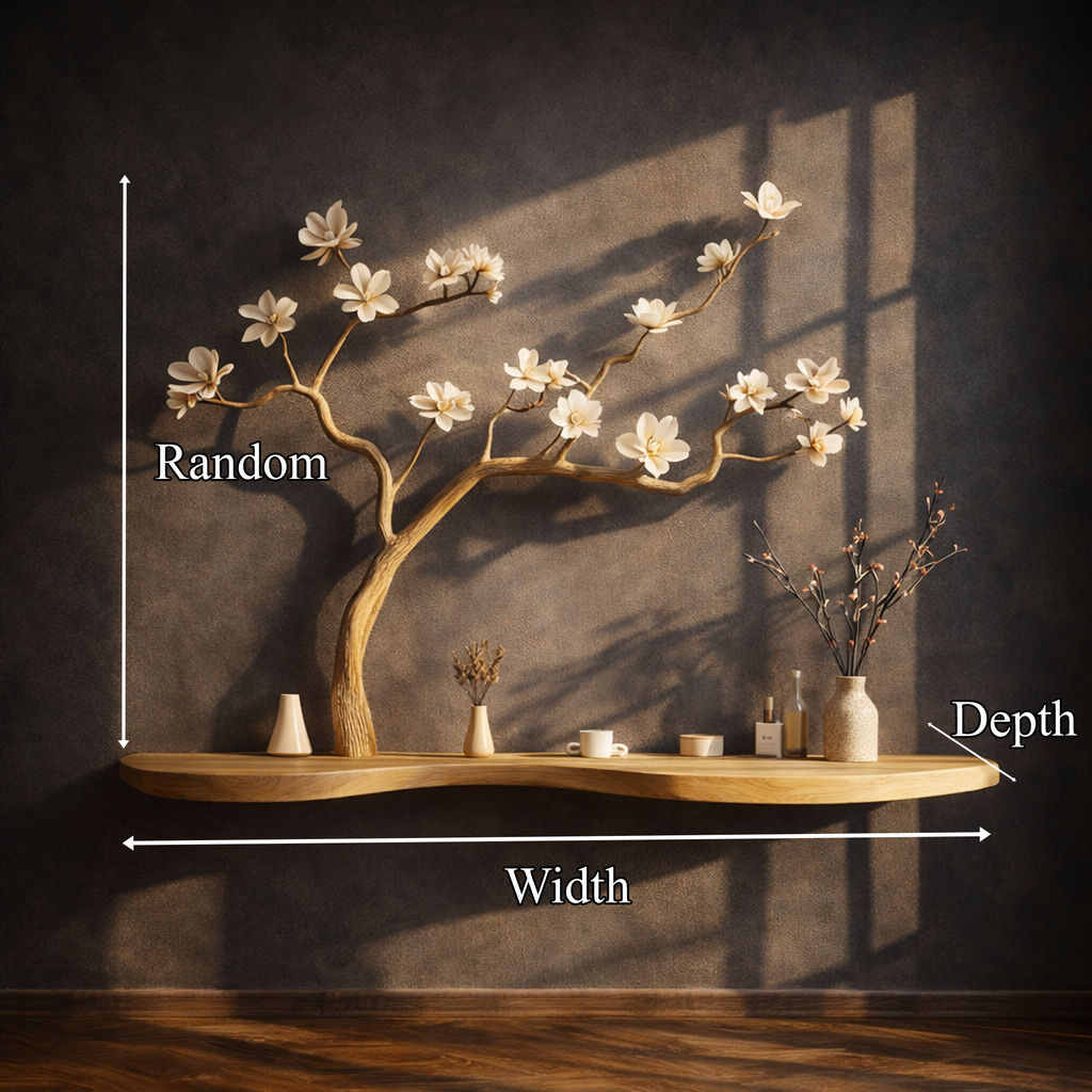 Rustic Natural Wood Tree Bookshelf
