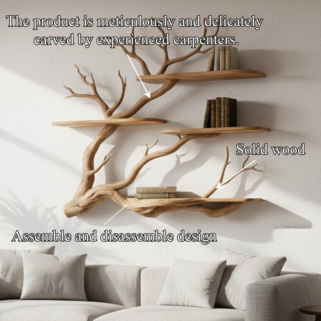 Nature Inspired Floating Wall Shelf