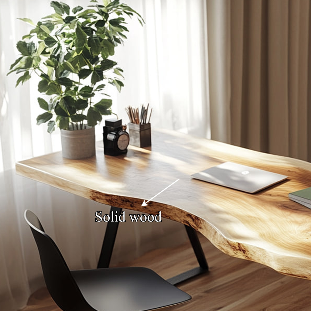 Rustic Live Edge Writing Desk