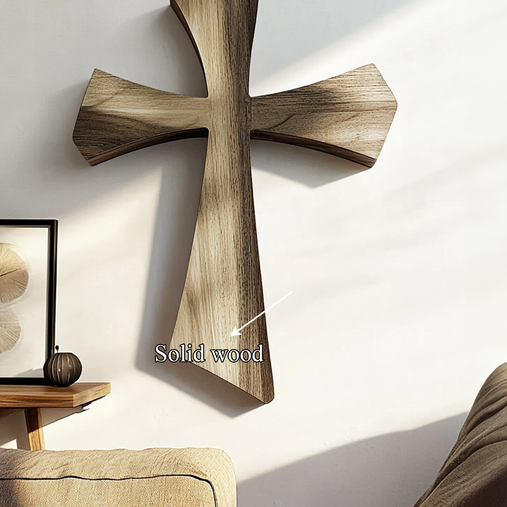 Rustic Faith Wooden Wall Cross