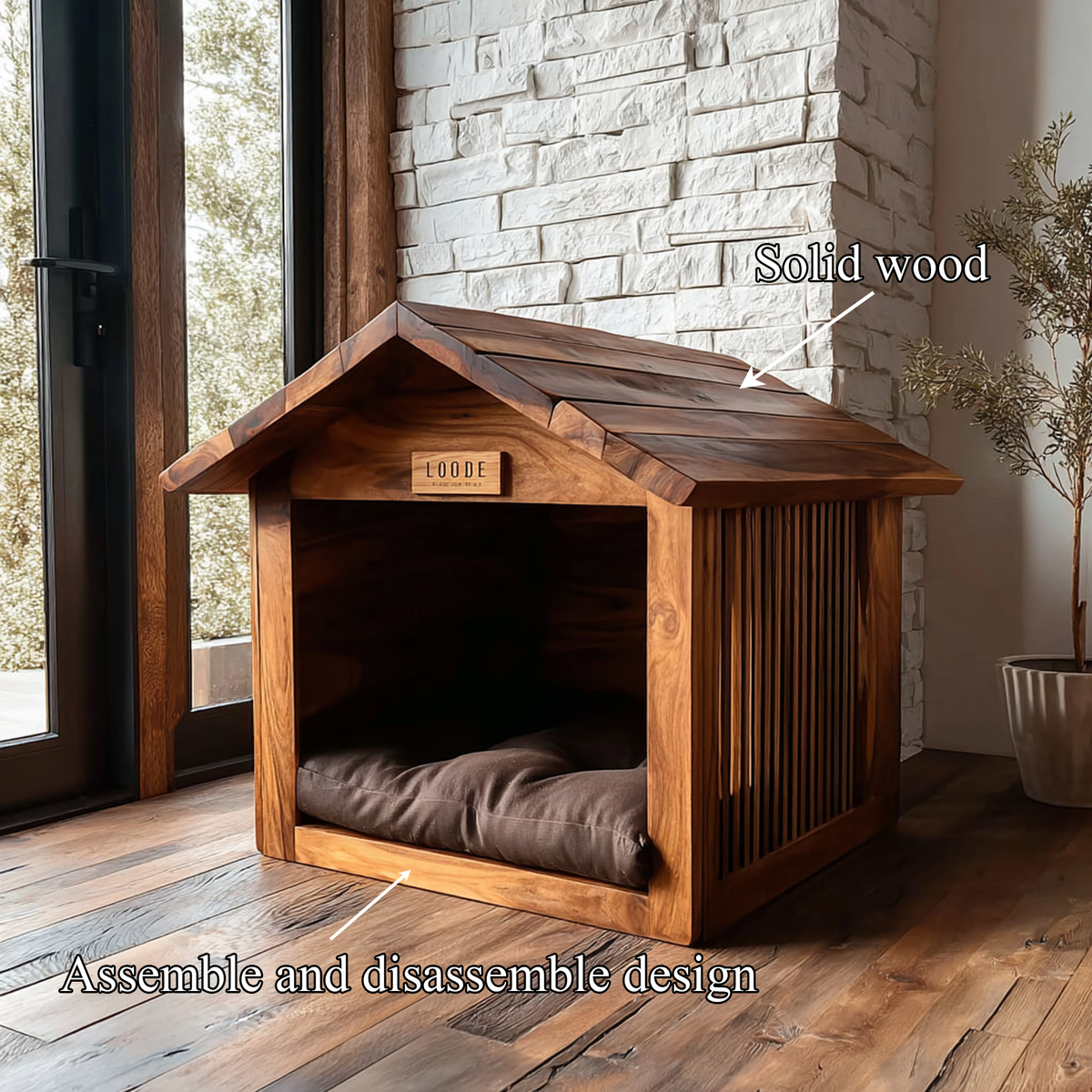 Rustic Farmhouse Pet House For Living Room Or Home Space