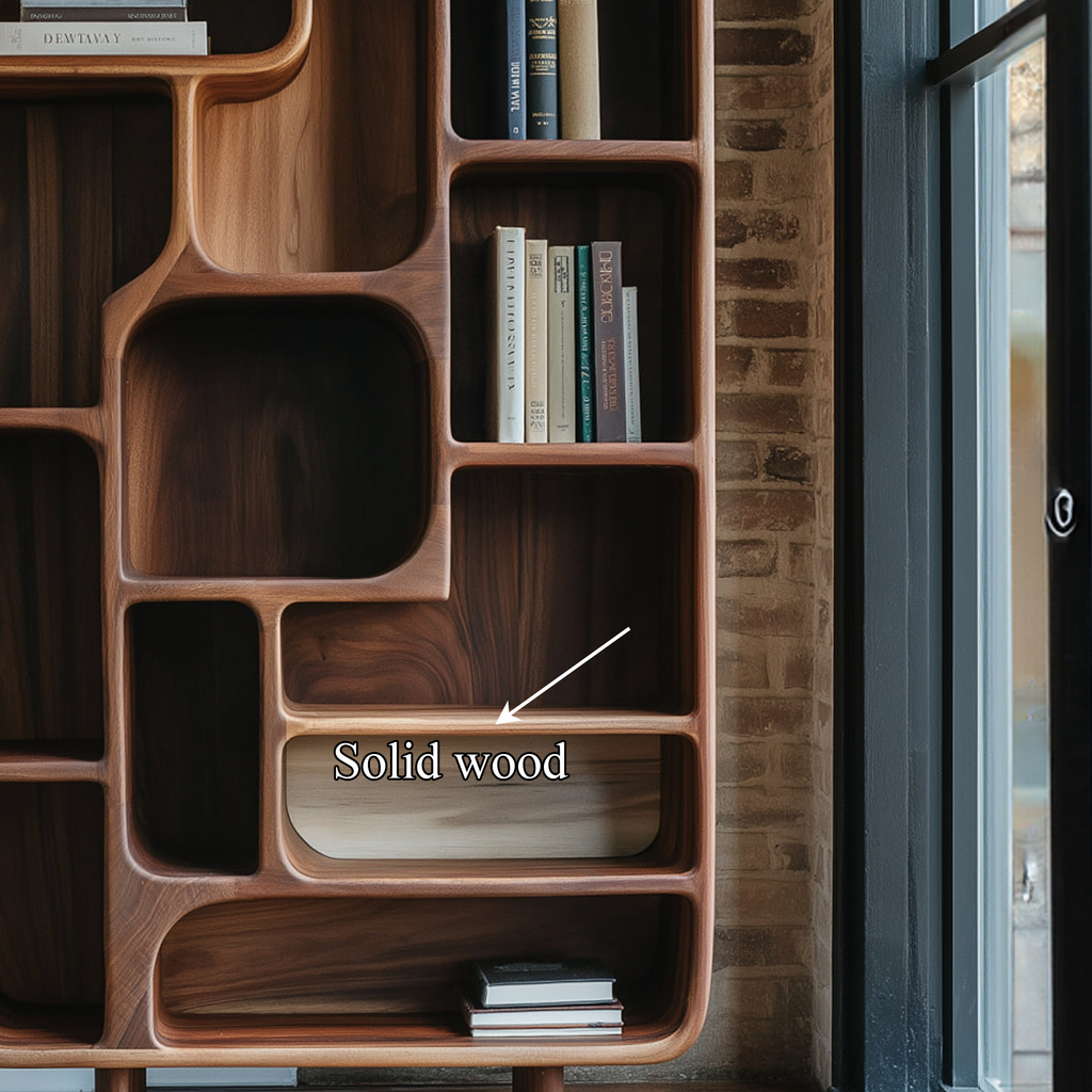 Mid Century Solid Wood Bookcase
