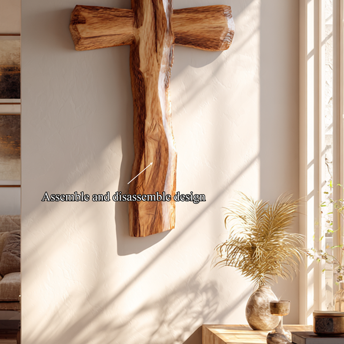Rustic Spiritual Wall Cross Bedroom And Reading Room