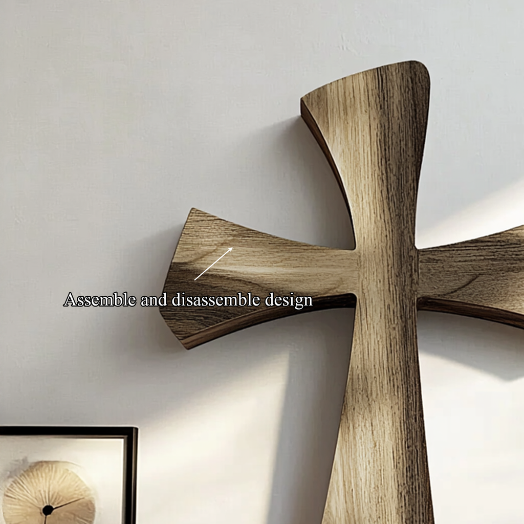 Rustic Faith Wooden Wall Cross