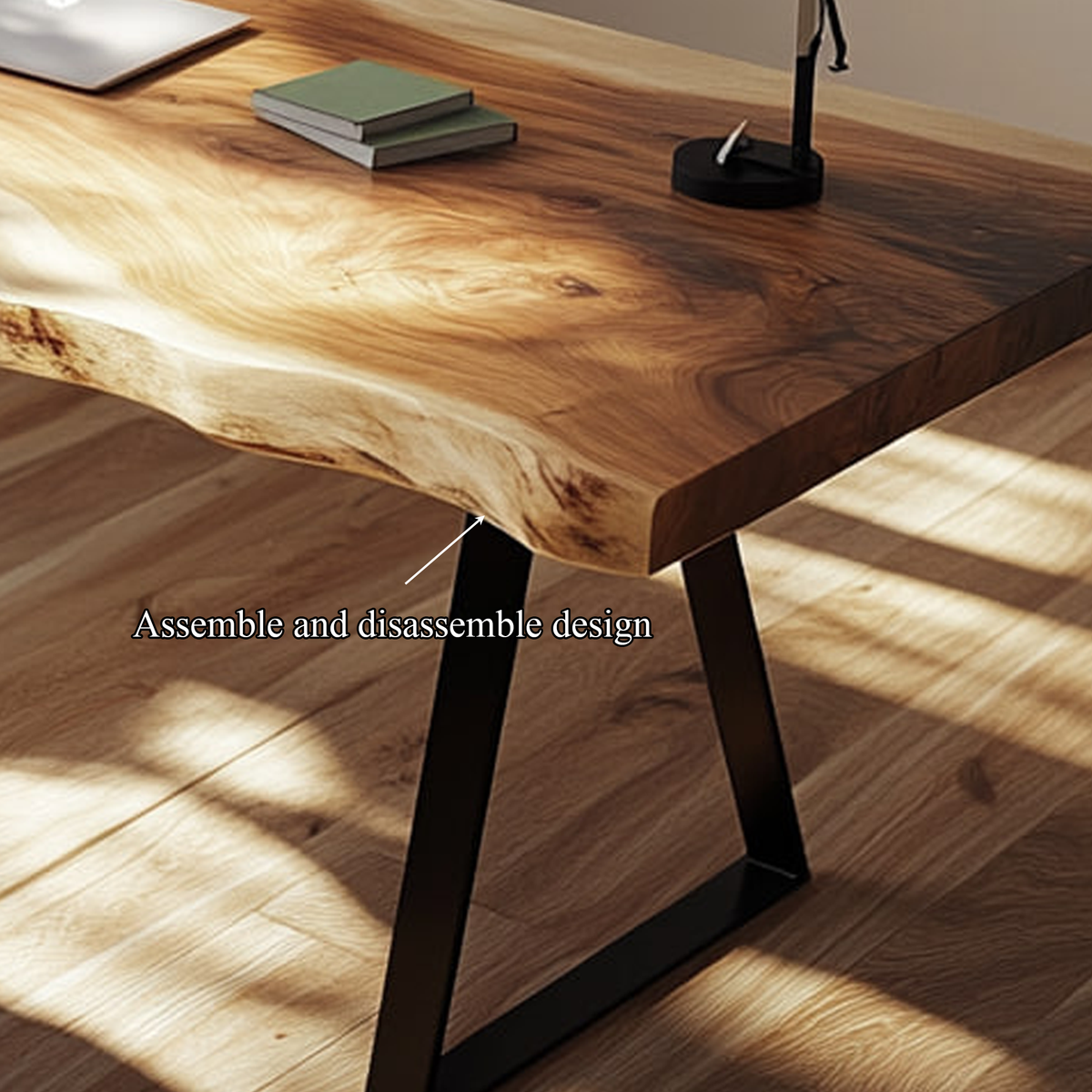 Rustic Live Edge Writing Desk