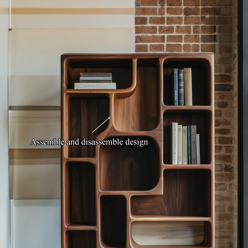 Mid Century Solid Wood Bookcase