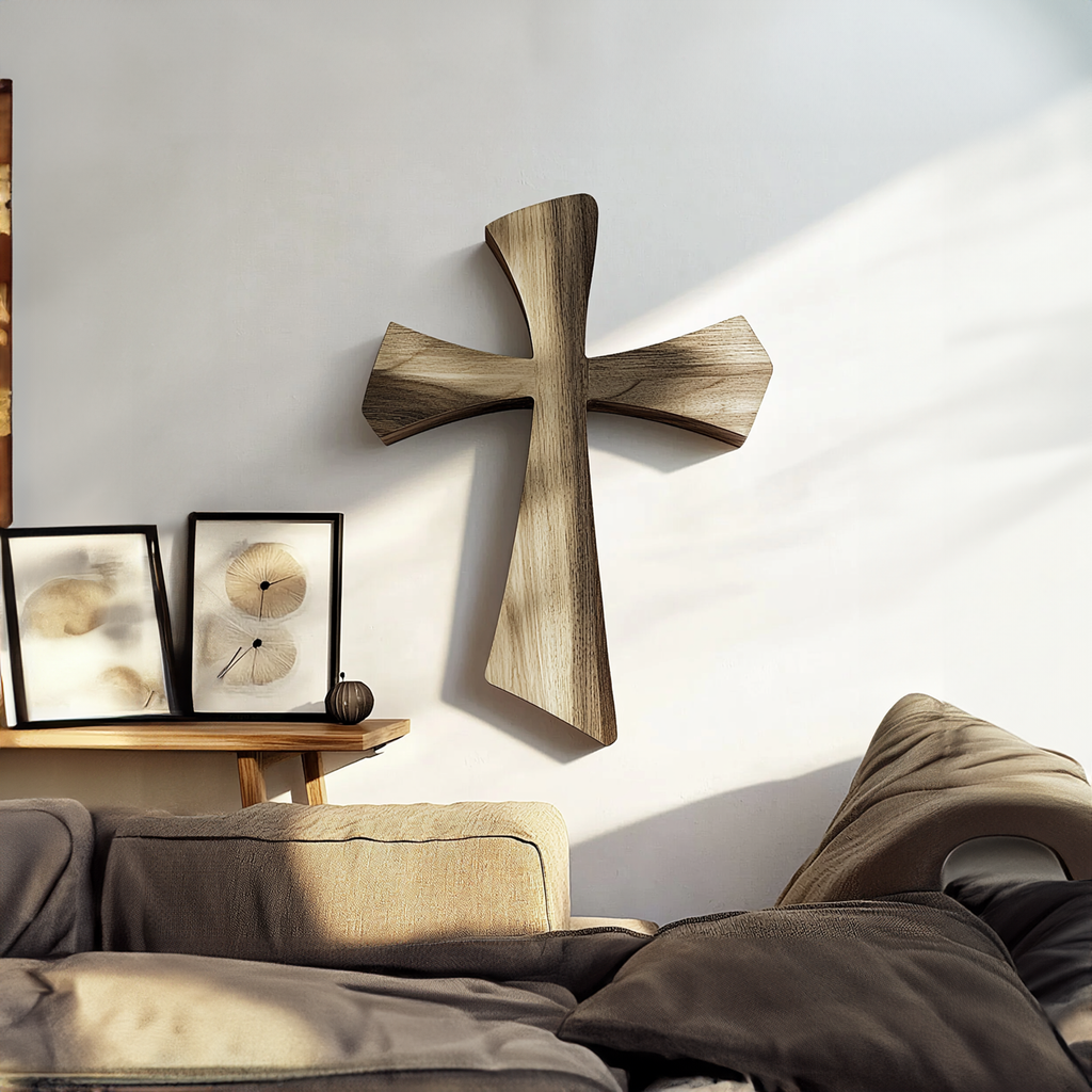 Rustic Faith Wooden Wall Cross
