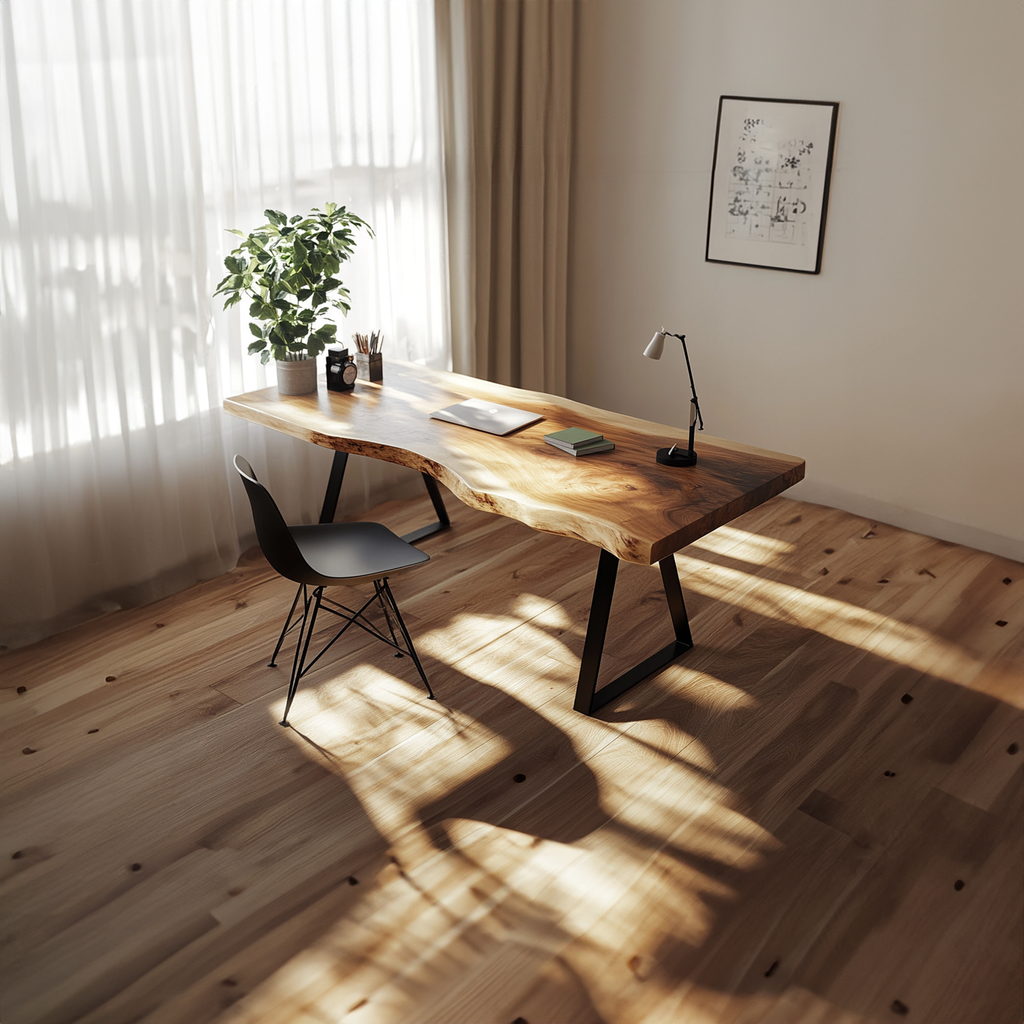 Rustic Live Edge Writing Desk