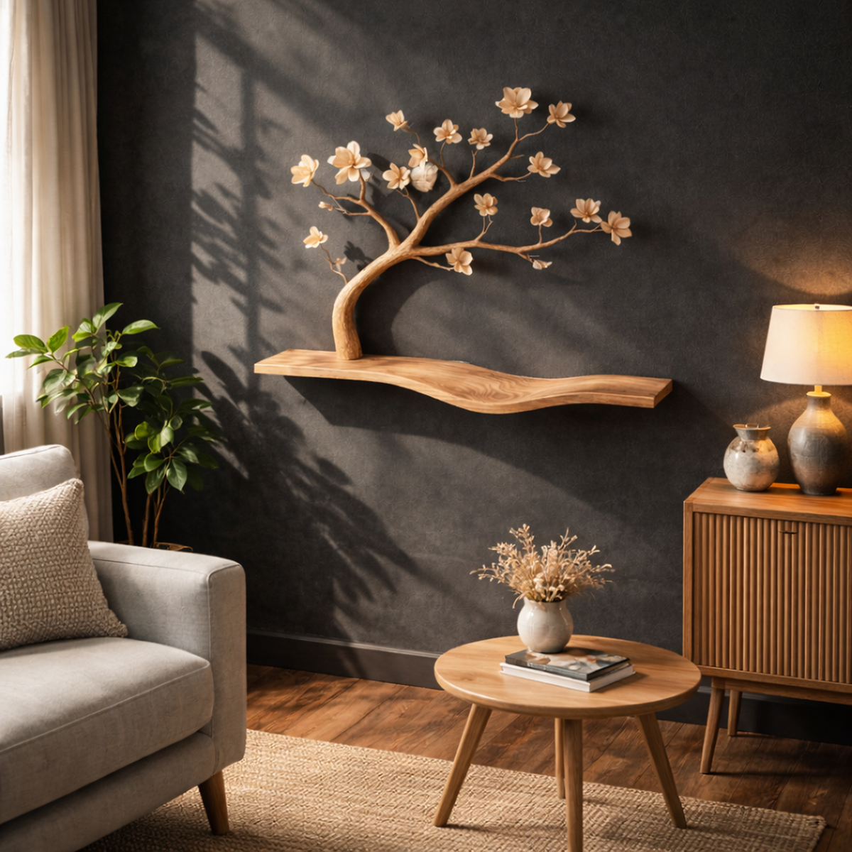 Rustic Artistic Tree Bookshelf