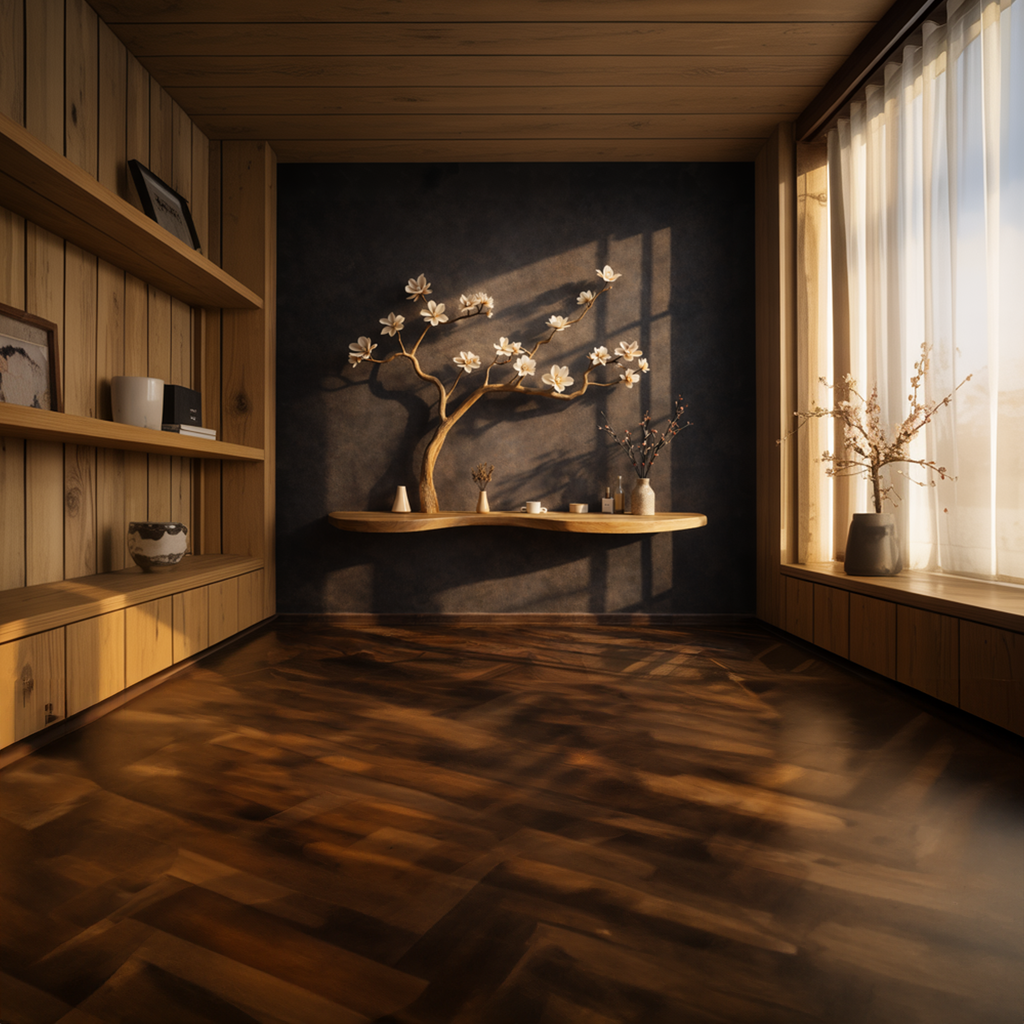 Rustic Natural Wood Tree Bookshelf