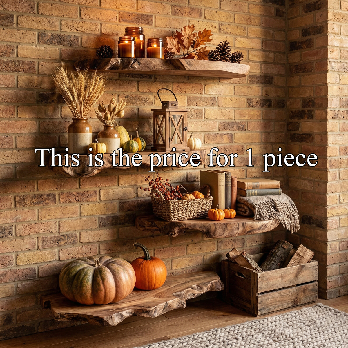 Modern Live Edge Corner Floating Shelves