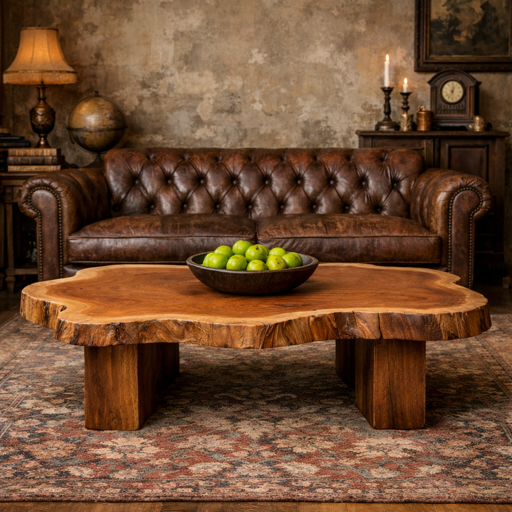Live Edge Solid Wood Coffee Table