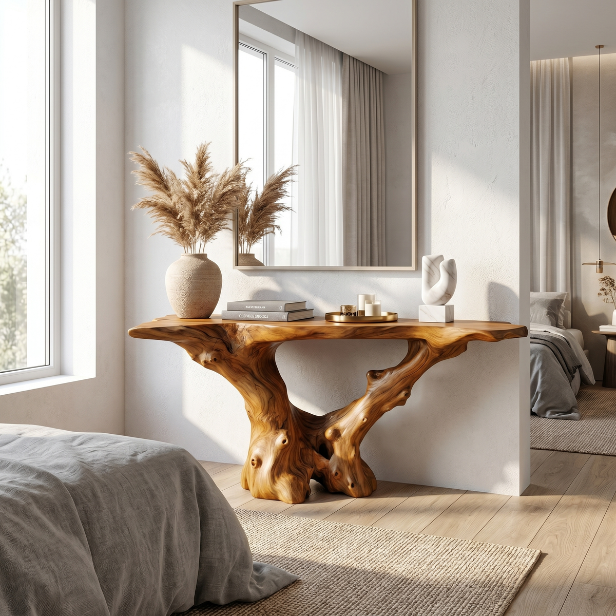 Rustic Wood Console Table