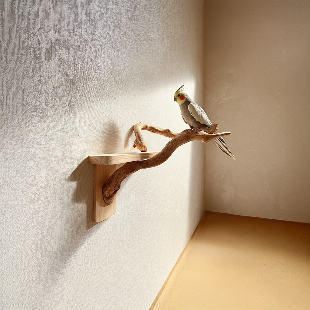 Organic Modern Wall Mounted Bird Perch For Home