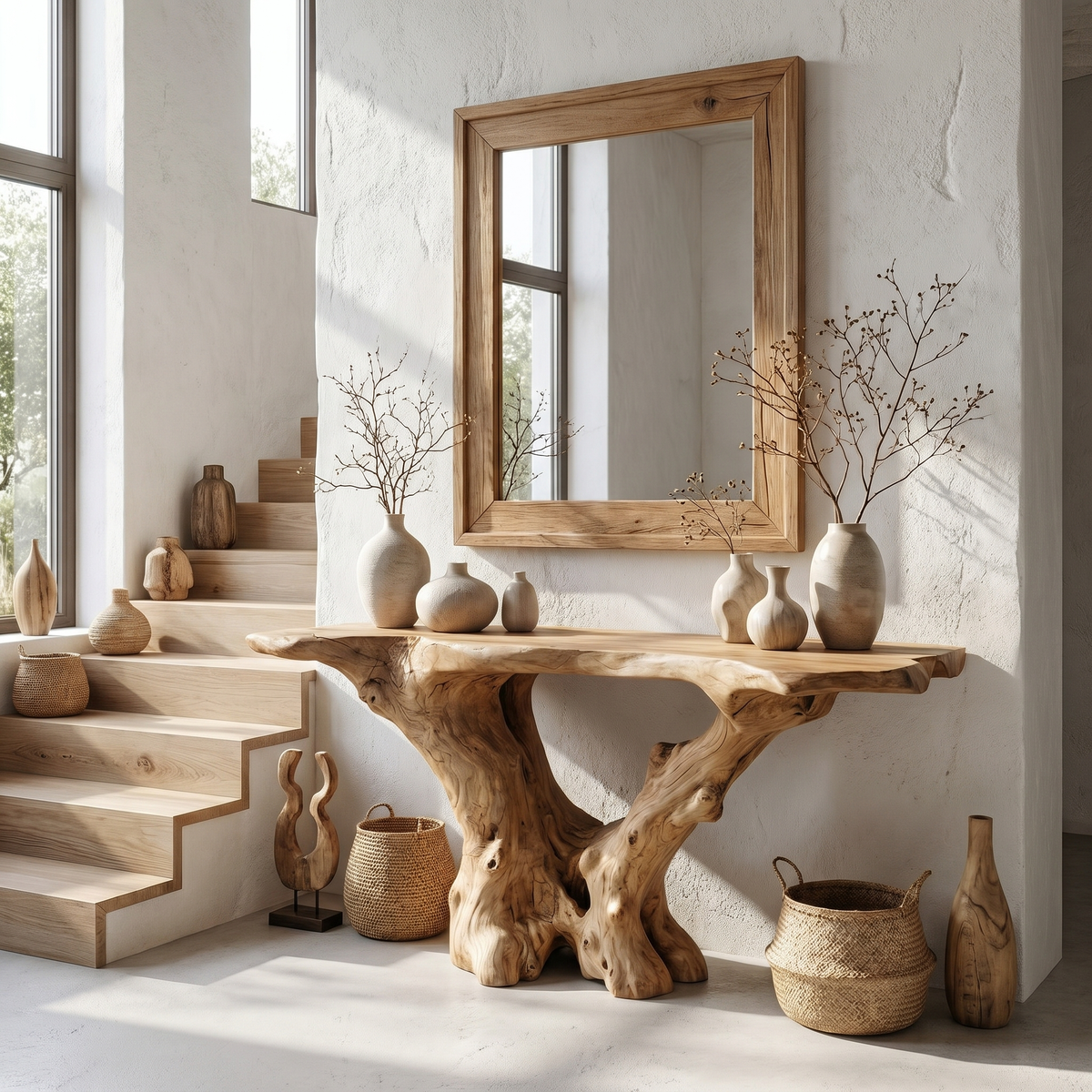 Rustic Wood Console Table