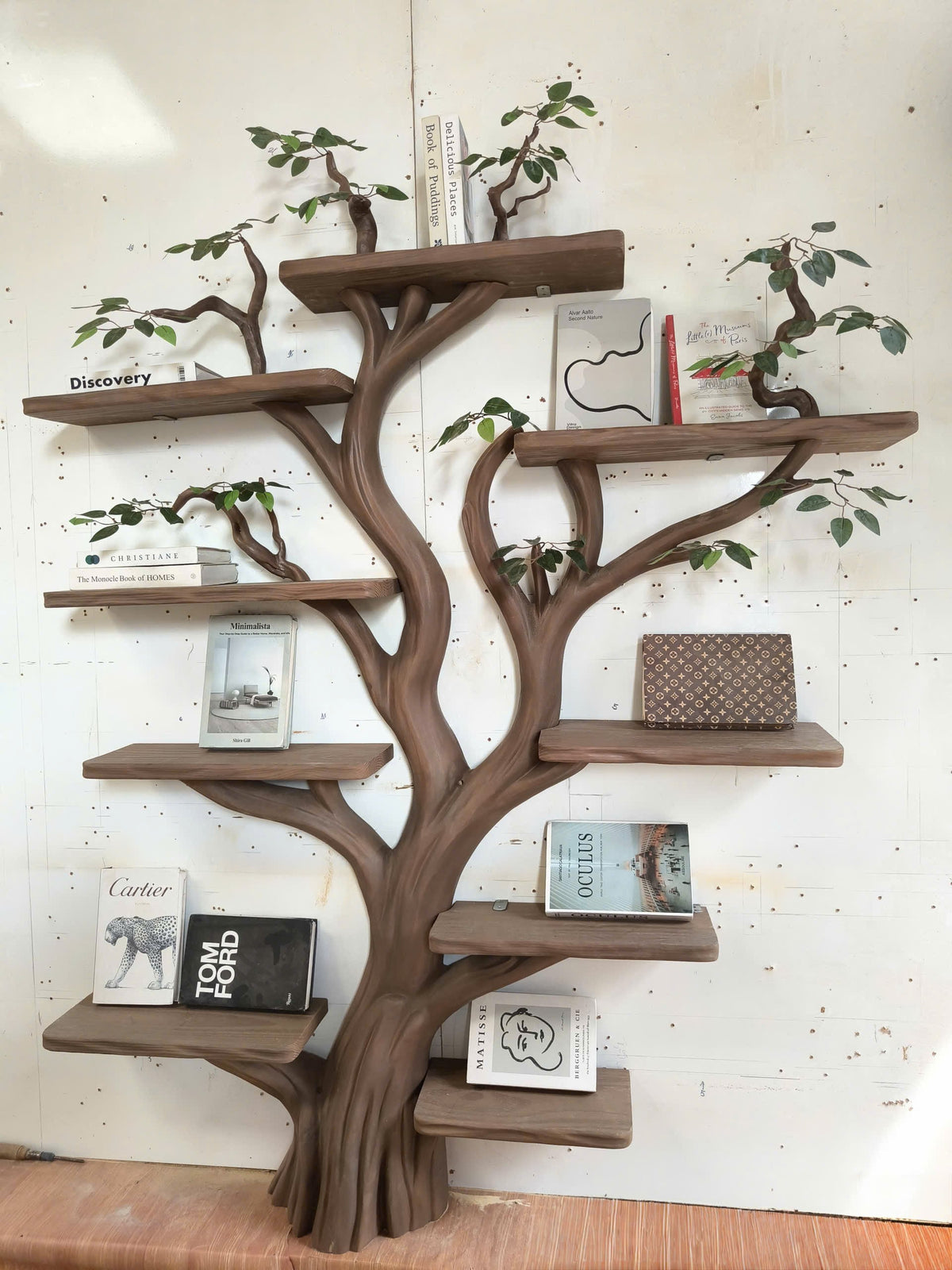 Organic Modern Artistic Tree Bookshelf For Living Room